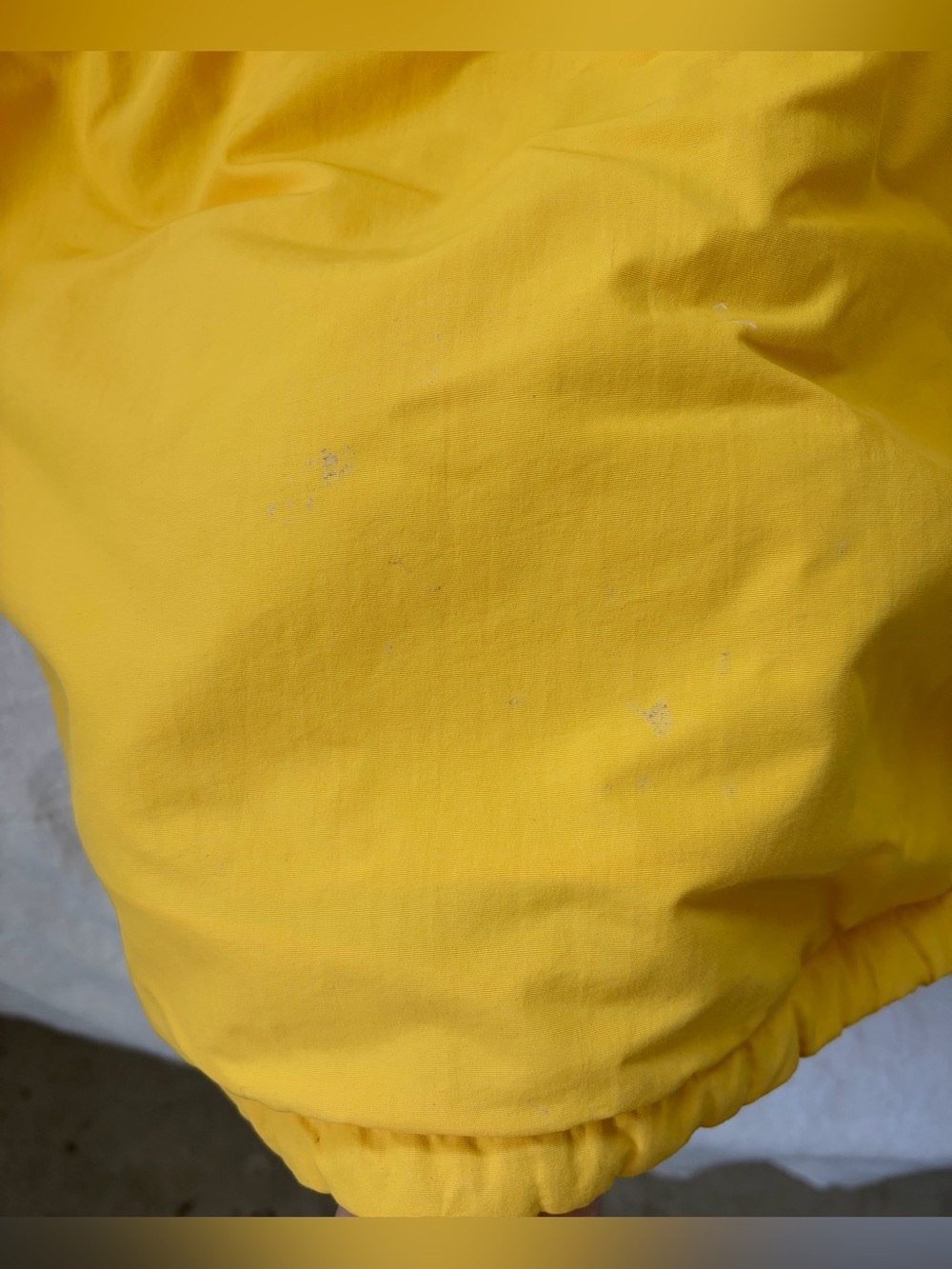 Vintage Land's End Mens Yellow Parka Squall Jacket With Detachable Hood Size XL - Picture 11 of 12